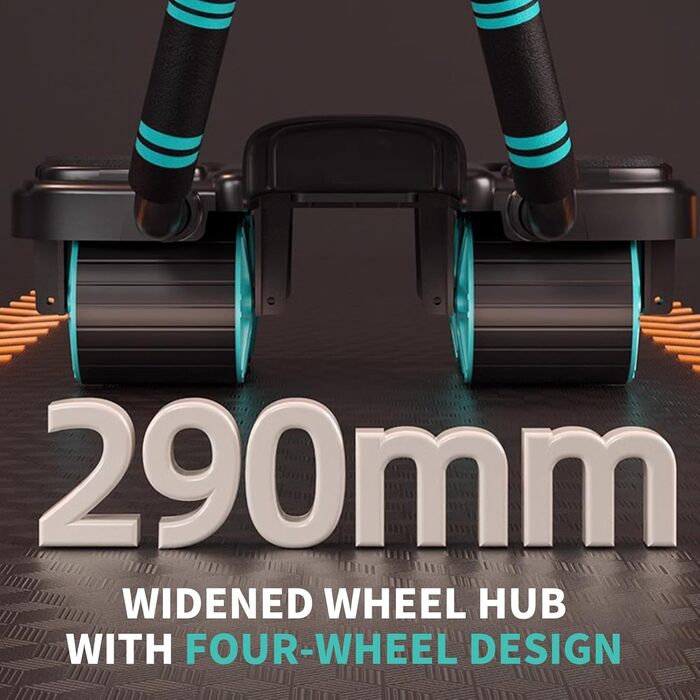 Ролик для пресу на 4 колесах - тренажер для кора з автоматичним відскоком, підтримка ліктів, для дому та фітнесу