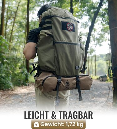 Складний туристичний стілець OneTigris OASISFLEX: міцний, легкий, з кишенями для відпочинку на природі та риболовлі (Kojote Brown)