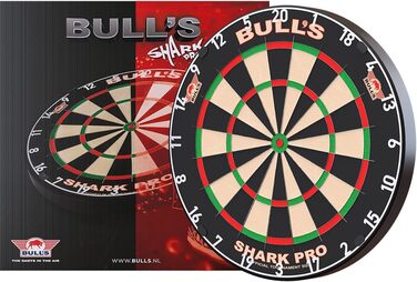 Професійна дартс-дошка Bull's Shark Pro з вбудованим дротом, без дроту, з монтажною системою, високоякісна мішень для дартсу