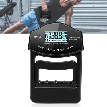 Електронний динамометр для вимірювання сили хвата, USB, 180 кг