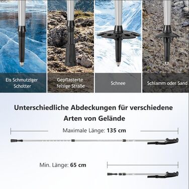 Снігоступи GYMAX легкі алюмінієві, комплект з регульованими трекінговими палками та сумкою, обладнання для гірського туризму, ходьби снігом для чоловіків, жінок, підлітків, 30 дюймів + сріблястого кольору
