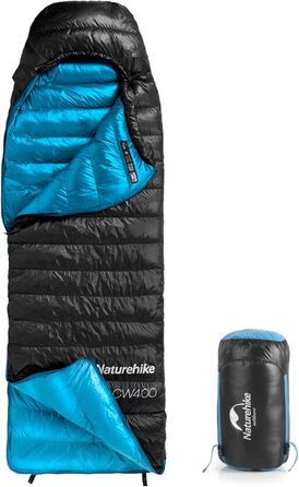 Спальник Naturehike CW400 пуховий, екстремальна температура -11°C, для кемпінгу, туризму, чорний