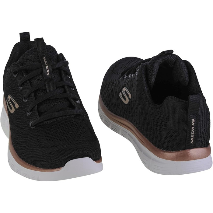 Жіночі кросівки Skechers Graceful Get Connected 1, чорні з золотом, розмір 38.5 EU