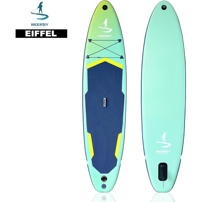 Надувний SUP Борд Allround 335см – Стабільний SUP для початківців та професіоналів – Яскравий паделборд для йоги, риболовлі та відпочинку (Зелений)