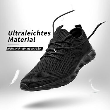 Чоловічі кросівки для ходьби та бігу: дихаючі, легкі, спортивні, для залу та вулиці, фітнес, теніс, розмір 47 EU, чорний колір, модель 8058