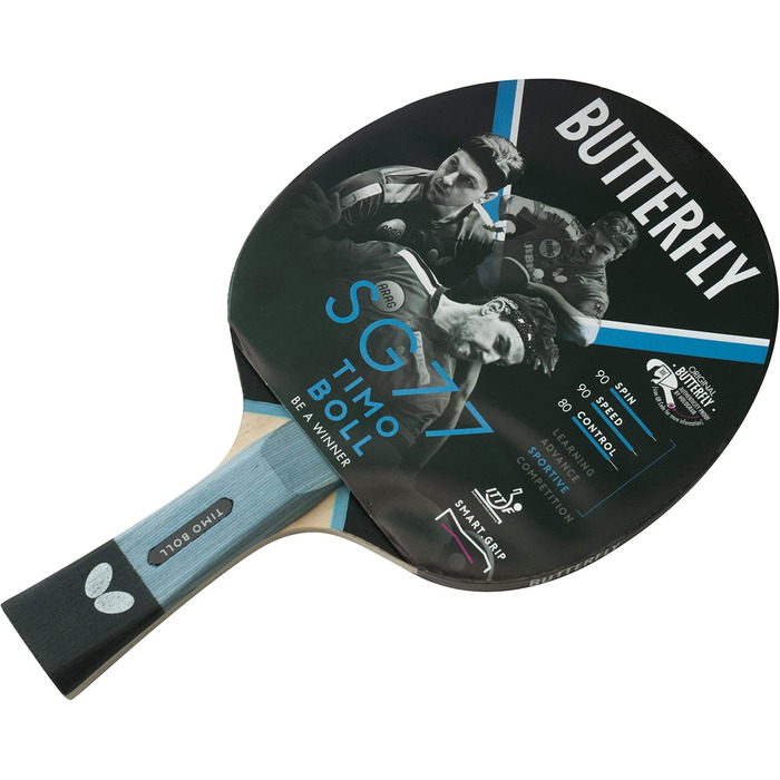 Настільний тенісний ракетка Butterfly Timo Boll SG77 для хобі та тренувань, ITTF сертифікований, ергономічна ручка smart.Grip, для досвідчених та тактичних гравців