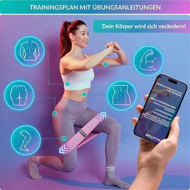 Фітнес-гуми тканинні Widerstandsbänder 3 шт. для сідниць і ніг, нековзні, з PDF-планом тренувань на 30 днів, латекс, тканина, сумка для зберігання