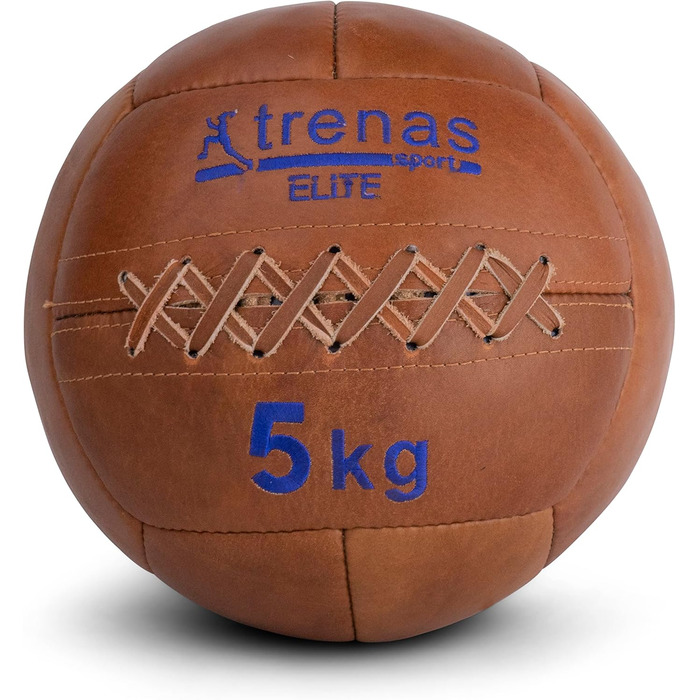 Медичний м'яч з натуральної шкіри Trenas Elite 5 кг
