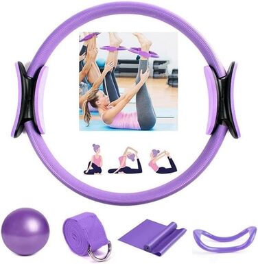 Набір для пілатесу Better Me: кільце та м'яч для дому. Для ніг, рук, стегон. Допомагає схуднути. Фіолетовий.