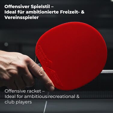 Ракетка для настільного тенісу Schildkröt Carbon Power — атакувальна карбонова ракетка з сертифікованими накладками ITTF для аматорів та професіоналів