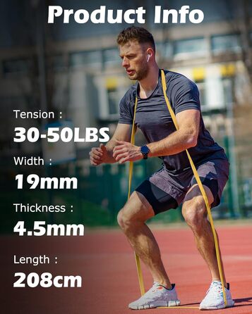 Еластичні гумки для фітнесу Zacro: комплект для йоги, пілатесу, силових тренувань та фізіотерапії (6 шт.)