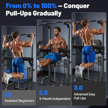 Power Tower Sportsroyals для силових тренувань вдома, 204 кг, чорний