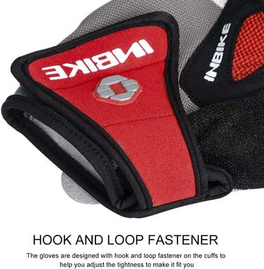 Велосипедні рукавички Inbike напівпальцеві з гелевою амортизацією, дихаючі, неслизькі, для гірського велосипеда, чоловічі/жіночі, літні, MTB, червоні, розмір M