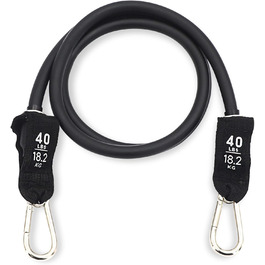 Резистентні гумки для фітнесу Widerstandsbänder - для нарощування м'язів, високоякісні матеріали, гумка для спорту, силові тренування, фітнес-гумка, безкоштовний посібник, чорний колір, 18.2 кг (1 шт.)