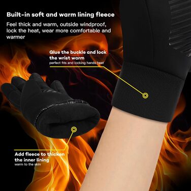 Водонепроникні зимові рукавички KynciLOR для чоловіків та жінок, рукавички для мотоцикла, гірськолижного спорту, бігу, з сенсорним екраном, неслизьке силіконове покриття, теплі рукавички, зелені