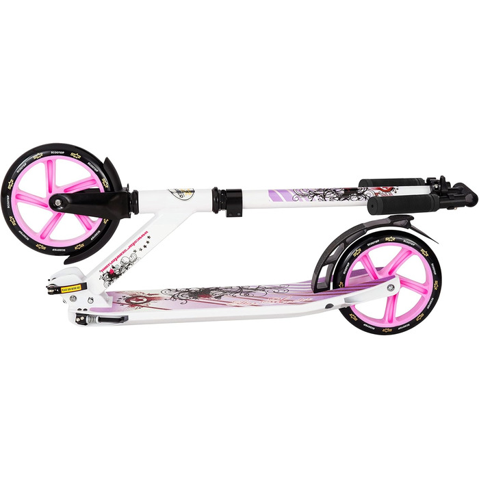 Дитячий алюмінієвий самокат STAR SCOOTER з великими колесами 205 мм для хлопчиків і дівчаток від 6 років, міський складаний самокат для дітей і дорослих