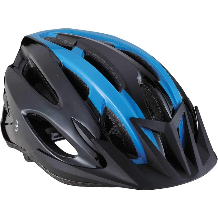 Велошолом BBB Cycling Condor для дорослих, унісекс, чорний/синій, розмір M (54-58 см), знімний візор, сітка від комах, для MTB і шосе