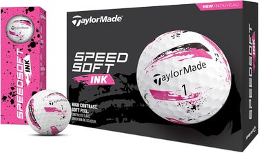М'яч для гольфу TaylorMade TM24 SpeedSoft Ink біло-рожевий