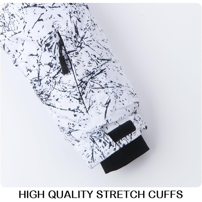 Дитячний сніговий костюм для лижного спорту: штани та куртка, водонепроникний, для хлопчиків та дівчаток, білий/квітковий принт, розмір 14-16