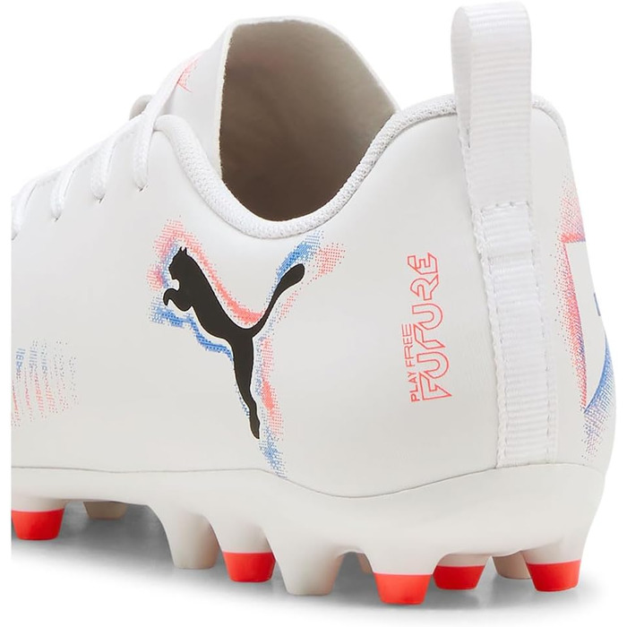 Дитячі футбольні бутси PUMA Future 8 Play Mg Jr - біло-червоні, розмір 34.5 EU
