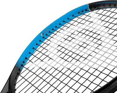 Тенісна ракетка Dunlop FX 500 LS 285г, турнірна, чорна-синя, без струн