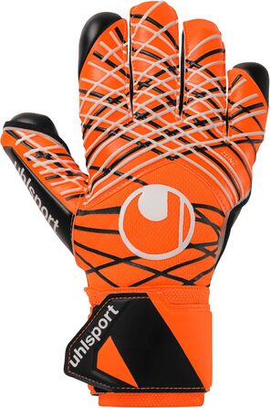 Воротарські рукавички Uhlsport Super Resist+ HN для дітей та дорослих, розмір 8.5, флуорансовий оранжевий/білий/чорний, для футболу