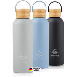 Термос-бутилка beloove з нержавіючої сталі, BPA-free, подвійні стінки, герметична, підходить для газованої води, зносостійке порошкове покриття, 500/750 мл