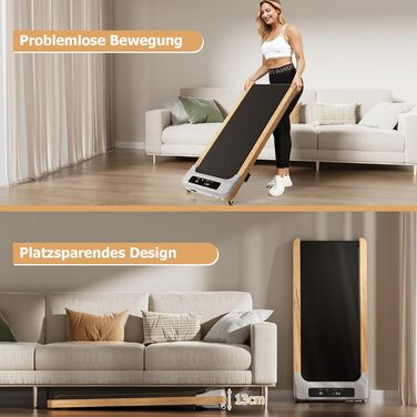 Бігова доріжка COSTWAY 3 в 1, 2,25HP, підлогова, Walking Pad для дому та офісу, 1-6 км/год, дистанційне керування, LED-дисплей, 15 програм, до 120 кг