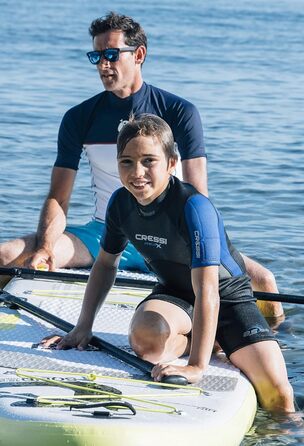 Надувна SUP-дошка Cressi Isup 12'2'' комплект для дорослих, сіро-флуоресцентна, швидке накачування, повний набір аксесуарів