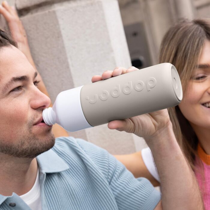 Термос Dopper Insulated 580 мл Gentle Grey – подвійні стінки, не протікає, зберігає холод до 24 годин та тепло до 9 годин, нержавіюча сталь, пляшка для води, чаю, кави