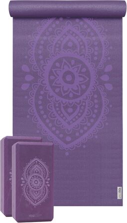 Йога-набір Yogistar Starter Edition Ajna Chakra: килимок та 2 блоки, фіолетовий