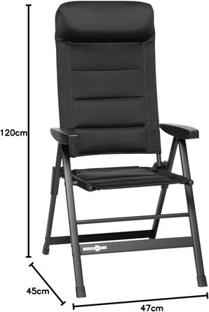 Кемпінговий стілець Brunner Skye 3D Black - чорний, поліестер
