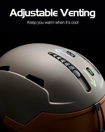 Шолом гірськолижний/сноубордичний Odoland, унісекс, кавовий, M (55-59 см)