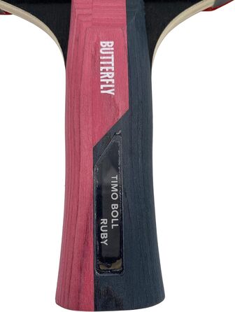 Тенісна ракетка Butterfly Timo Boll Black/Ruby Red для настільного тенісу, рубіново-червона