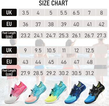 Водні шкарпетки WateLves: чоловічі та жіночі, для плавання, серфінгу, дайвінгу, фітнесу, 42 EU, блакитні