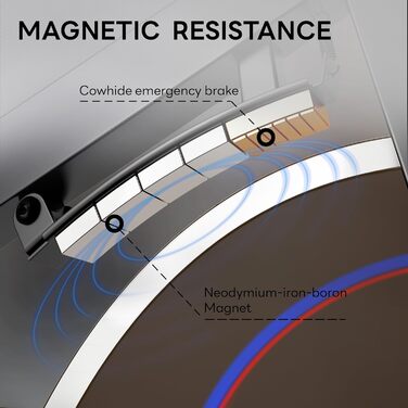 Шосений велотренажер Soges з магнітним опором, спінінг-байк, фітнес-велосипед з монітором пульсу та LCD-дисплеєм, підставка для планшета, до 150 кг, чорний
