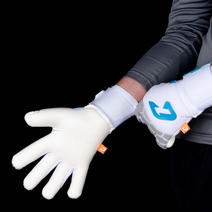 Воротарські рукавички CATCH & KEEP Fly Soul: Професійні, Octopus Grip, Hybrid Cut, дихаюча сітка, Punching Zone 3.0, білі