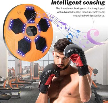 Музична бокс-машина: Smart Bluetooth бокс з рукавичками, настінний монтаж, 9 режимів швидкості та лічильник для дорослих та дітей