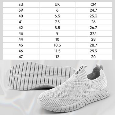 Сліпони чоловічі без шнурівки, спортивні кросівки сірого кольору, дихаючі, для ходьби та бігу, розмір 45 EU