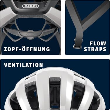 ABUS PowerDome MIPS шолом для велосипеда - легкий шолом з вентиляцією та захистом від ударів - Made in Italy - для жінок та чоловіків, білий (глянцевий білий), розмір S (51-55 см)