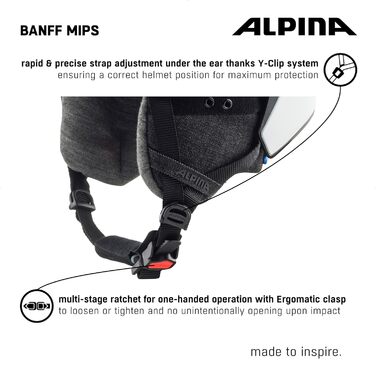 ALPINA Banff MIPS — легкий лижний та сноуборд шолом з індивідуальним налаштуванням, посилений захист від ударів, оптимальна вентиляція