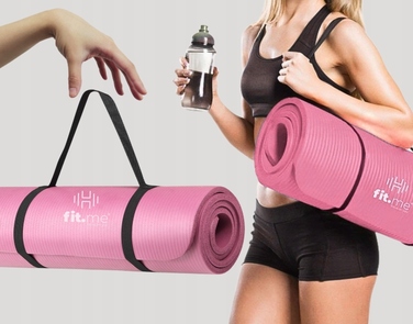Килимок для фітнесу Fit.Me, 182 см x 60 см, рожевий