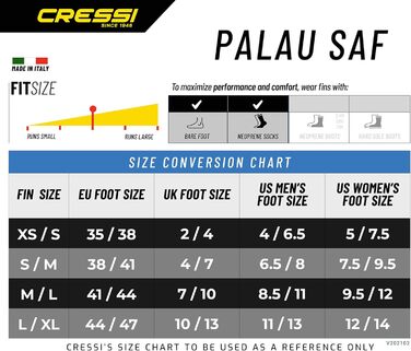 Ласти Cressi Palau Saf регульовані короткі для плавання і снорклінгу L-XL чорні/жовті