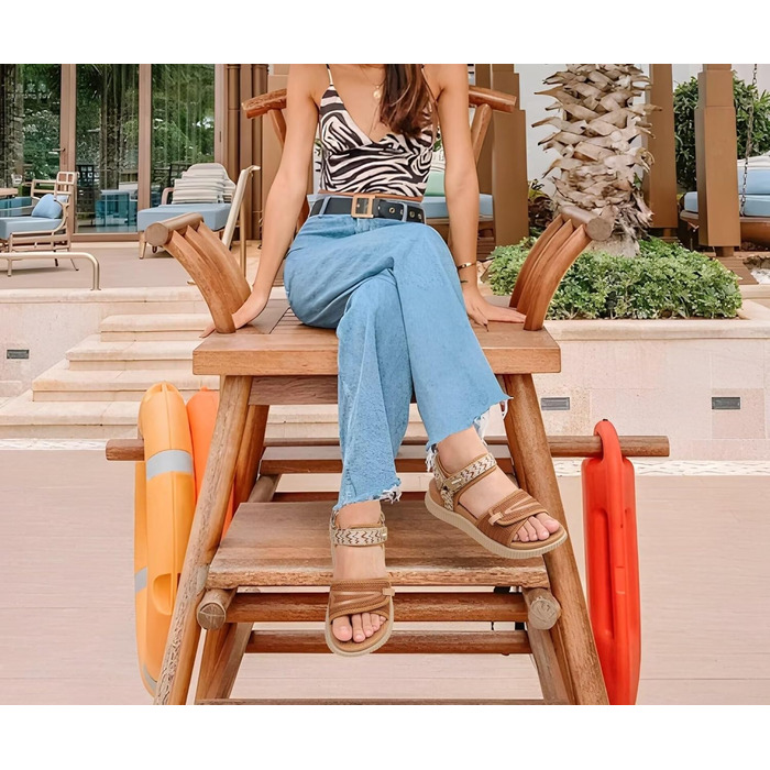 Сандалі жіночі KuaiLu трекінгові ортопедичні для літа, хакі, 41 EU