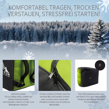 Рюкзак для дитячих гірськолижних черевиків BambiniWelt by Rafael K. - чорний