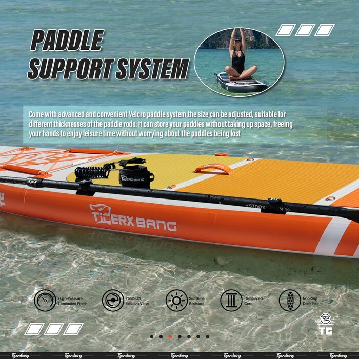 Надувний SUP-борд TIGERXBANG Defender Pro, 320 см, Orange