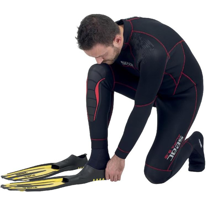 Ласти Seac Fuga для фрідайвінгу, снорклінгу та дайвінгу, дорослі, закритий тип, жовті, Made in Italy, 40/41