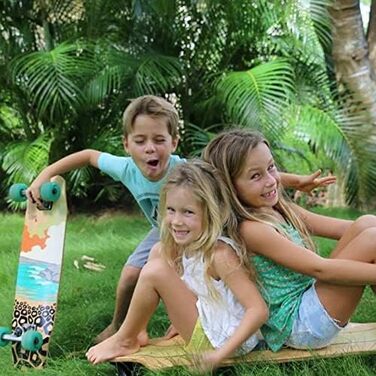JUCKER HAWAII Скейтборд City Cruiser з дерева для дітей та дорослих, міні лонгборд WOODYBOARD PONO, комплектний