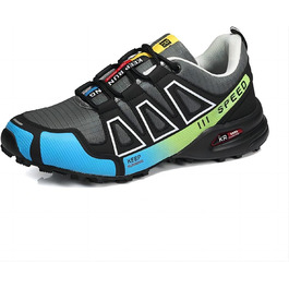 Черевики для трекінгу Ortho - чоловічі та жіночі. Ортопедичні черевики для трекінгу та піших прогулянок, що знімають напругу з колін, стегон та спини. Дихаючі, з міцною підошвою, чорно-синій колір, розмір 43 EU.