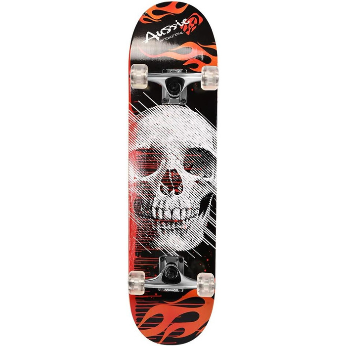 Скейтборд ChromeWheels 31 дюйм Double Kick Cruiser Longboard для дітей та початківців, 8 шарів клена, білий